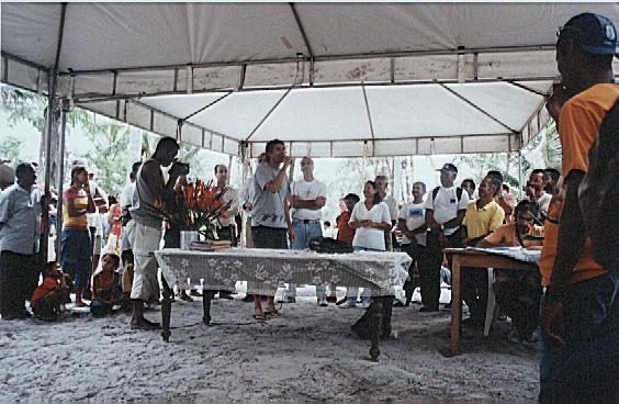 Segunda Audiência Pública para Criação da Reserva Extrativista de Canavieiras (RESEX Canavieiras), realizada em Barra Velha, em 4 de dezembro de 2005.